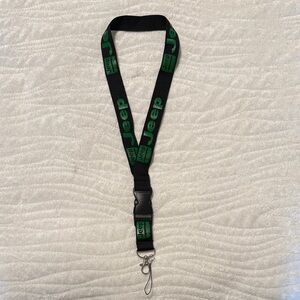 Jeep official Black and Green Key Lanyard NWOT